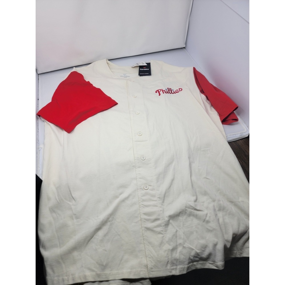 Men's Profile Cream/Red Philadelphia Phillies Big&Tall Two-Color Jersey Sz 3XLT